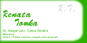 renata tomka business card
